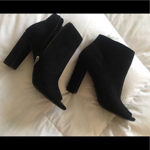 Merona- Black open toe booties